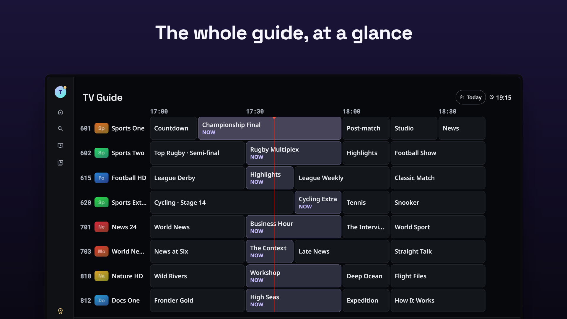 7-day EPG TV guide on Android TV